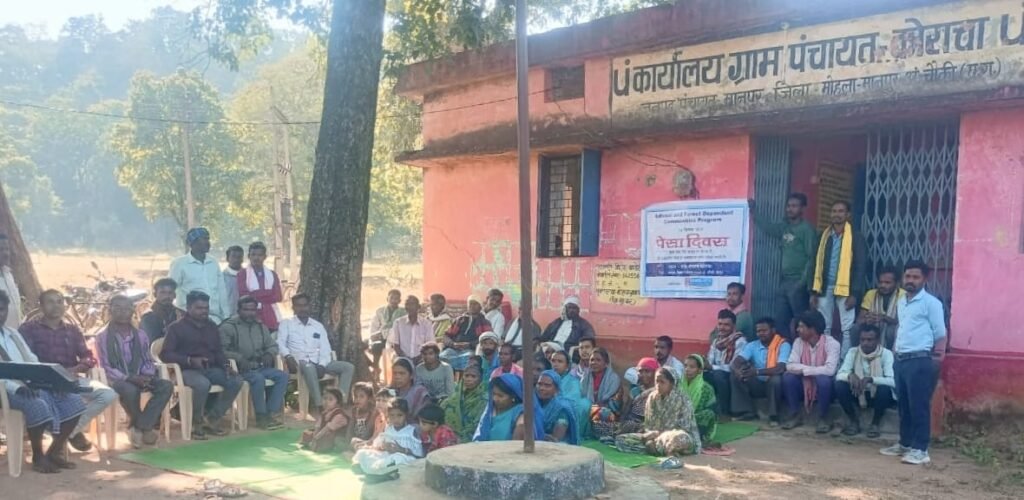 मानपुर ब्लॉक में ग्राम पंचायत कोराचा, हलोरा और कदाड़ी में पेसा दिवस का आयोजन