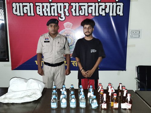 अवैध शराब बिक्री पर बसंतपुर पुलिस की कार्रवाई, 30 पौवा देशी शराब के साथ आरोपी गिरफ्तार